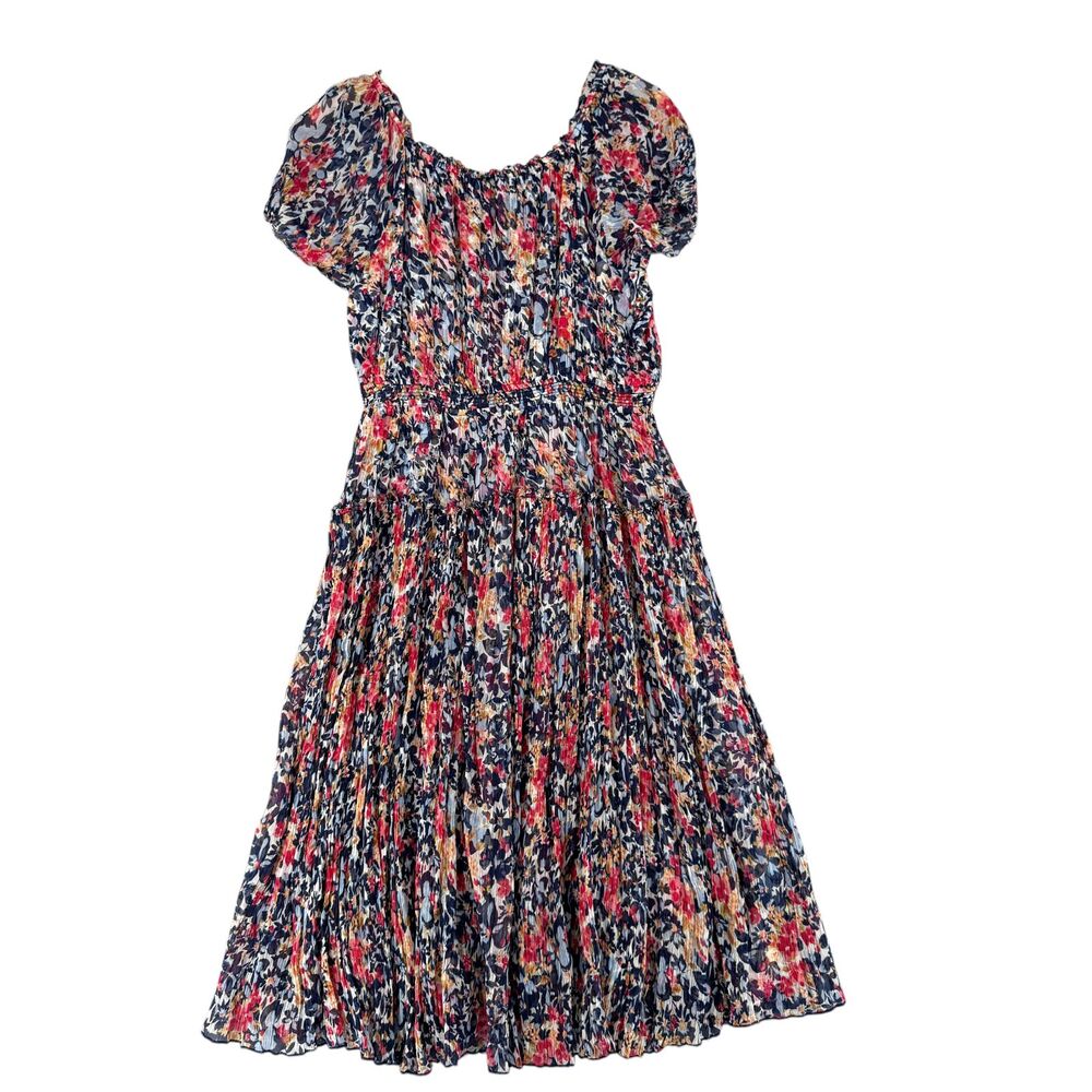 Sundance Clarisse Floral Dress Small Midi Tiered Smocked Waist Cottagecore Boho - Picture 8 of 9